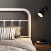 Allewie Queen Size Metal Platform Bed Frame with Victorian Style Wrought Iron-Art Headboard/Footboard, No Box Spring Required, White view 4