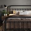 Allewie Queen Size Metal Platform Bed Frame with Victorian Style Wrought Iron-Art Headboard/Footboard, No Box Spring Required, Black view 1