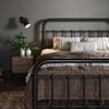 Allewie Full Size Metal Platform Bed Frame with Victorian Style Wrought Iron-Art Headboard/Footboard, No Box Spring Required, Black view 4