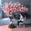 Artificial Cherry Blossom Trees Handmade Light Pink Faketree Indoor Outdoor Home Office Wedding Party Lighted Tree, Pink 22m view 1