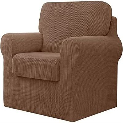 IMYOGI Stretch Sofa Slipcovers with Separate Seat Cushion Covers and Backrests Covers, Anti-Slip Sofa Cover Polyester Couch Covers for Kids and Pets (Color : Coffee, Size : 1 Seater(80-120cm))