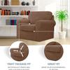 IMYOGI Stretch Sofa Slipcovers with Separate Seat Cushion Covers and Backrests Covers, Anti-Slip Sofa Cover Polyester Couch Covers for Kids and Pets (Color : Coffee, Size : 1 Seater(80-120cm)) view 4