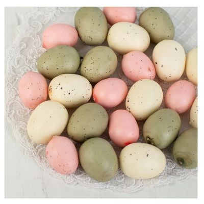 Group of 48 Yellow, Pink and Green Artificial Speckled Easter Eggs by Factory Direct Craft for Easter Decorating and Spring Displays
