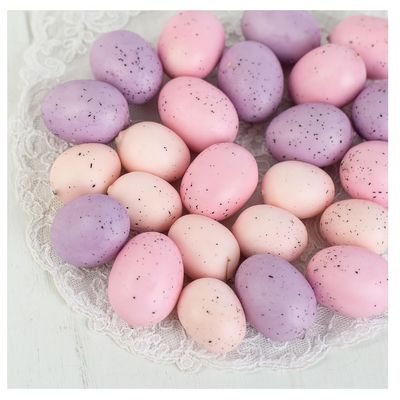 Group of 48 Purple and Pink Artificial Speckled Easter Eggs by Factory Direct Craft for Easter Decorating and Spring Displays