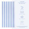 American Soft Linen Cabana Striped Beach Towels, 30x60 inch 4 Piece Oversize Pool Towels, Quick Drying Sand Free Swim Towels, Sky Blue view 3