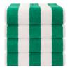 American Soft Linen Cabana Striped Beach Towels, 30x60 inch 4 Piece Oversize Pool Towels, Quick Drying Sand Free Swim Towels, Moss Green view 2