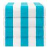 American Soft Linen Cabana Striped Beach Towels, 30x60 inch 4 Piece Oversize Pool Towels, Quick Drying Sand Free Swim Towels, Turquoise Blue view 2