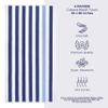 American Soft Linen Cabana Striped Beach Towels, 30x60 inch 4 Piece Oversize Pool Towels, Quick Drying Sand Free Swim Towels, Navy-Sky Blue view 3