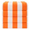 American Soft Linen Cabana Striped Beach Towels, 30x60 inch 4 Piece Oversize Pool Towels, Quick Drying Sand Free Swim Towels, Orange view 2