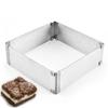 Adjustable Stainless Steel Square Cake Mousse Mold Cutter, Adjustable from 3.7 to 6.4 Inches view 2