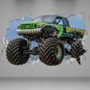 Monster Truck Wall Decals - Monster Truck Room Decor for Boys - Monster Truck Stickers - Tonka Truck Bedroom Decor - Shark Truck Decals for Wall - Monster Truck Vinyl Decals (24"W x 14"H (60cm x 36cm)) view 1