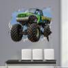 Monster Truck Wall Decals - Monster Truck Room Decor for Boys - Monster Truck Stickers - Tonka Truck Bedroom Decor - Shark Truck Decals for Wall - Monster Truck Vinyl Decals (24"W x 14"H (60cm x 36cm)) view 2