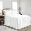 4 Piece Long Ruffle Sheet Set, 20" Inch Long Ruffle On Corner of The Flat Sheet, 28 Inch Deep Pocket, 100% Egyptian Cotton, 1000 TC, Olympic Queen Size, Solid White view 1
