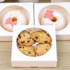 Capkyke 50pcs Individual Cookie Boxes with Window 4.3x4.3x1.2 Inches Small Soap Packaging Boxes Dessert Boxes Auto-Popup Gift Box Wedding Favor Boxes Small Gift Boxes for Single Cookie Pastry view 4