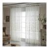 34x72 Sheer Curtains for Kids Room, Linen White Curtains Bedroom Flower Embroidered Grommet 72 Inch Curtains Farmhouse view 1
