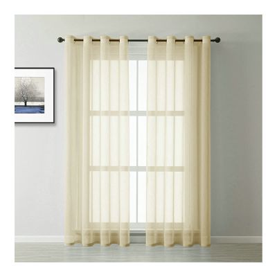 42x63 Curtains Sheer Long, Long Curtains Lace Solid Color Polyester Light Yellow Sheer Curtains 63 Inch Length Kids Room Grommet