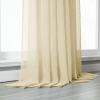 42x63 Curtains Sheer Long, Long Curtains Lace Solid Color Polyester Light Yellow Sheer Curtains 63 Inch Length Kids Room Grommet view 4