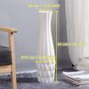 Ceramic Floor Large Vase 24 Inches Tall,White Modern Flower Tall Vases for Office, Home,Farmhouse,Living Room Dcor,Simple Origami Design Fall Decorative Porcelain Flower Arrangement Vase Ideal Gift view 2