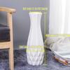 Ceramic Floor Large Vase 17.7 Inches Tall,White Modern Flower Tall Vases for Office, Home,Farmhouse,Living Room Dcor,Simple Origami Design Fall Decorative Porcelain Flower Arrangement Vase Ideal Gift view 3