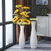 Ceramic Floor Large Vase 17.7 Inches Tall,White Modern Flower Tall Vases for Office, Home,Farmhouse,Living Room Dcor,Simple Origami Design Fall Decorative Porcelain Flower Arrangement Vase Ideal Gift view 4