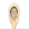 Nicolas Cage Face On Wooden Spoons Nic Cage On Things Nicolas Cage Gifts For Birthday Housewarming Gift Funny Meme Gift Chef Cook Fan Gift (Smiling + Bag) view 2