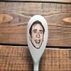 Nicolas Cage Face On Wooden Spoons Nic Cage On Things Nicolas Cage Gifts For Birthday Housewarming Gift Funny Meme Gift Chef Cook Fan Gift (Smiling + Bag) view 4