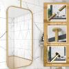 Gaommini Rectangular Mirror, Ceiling Mounted Hanging Mirror for Bathroom Vanity, Wall Mirror with Gold Metal Frame and Boom, Large Square Mirror (Size : 40cmx70cm) view 2
