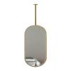 Gaommini Ceiling Mounted Hanging Rod Mirror with Gold Metal Frame and Boom, Wall Mirror Bathroom Vanity Decorative Hanging Mirror, Large Oval Mirror (Size : 40cmx70cm) view 1