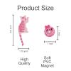 Cymbana Refrigerator Magnets for Fridge Decoration Pink Cat,12 Packs Including Hanging Hook Cat for Locker, Whiteboard, Cabinet, Home and Kitchen view 2