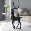 2pcs Creative Reindeer Figurine Deer Statue Sculpture for Shelf Decoration view 3