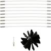 chimney sweep kit Chimney Cleaning Brush Kit, Duct Vent Cleaning Set With 6/9/12/15/18 Nylon Rods 1 Brush Heads 1 Drill Connector Chimney Sweep Kit For Fireplace Dryer Vent Sewage Pipe Fume Hood ( Col view 1