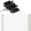 chimney sweep kit Chimney Cleaning Brush Kit, Duct Vent Cleaning Set With 6/9/12/15/18 Nylon Rods 1 Brush Heads Chimney Sweep Kit For Fireplace Dryer Vent Sewage Pipe ( Color : 15 Rods , Size : 410mm view 1