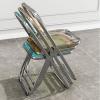 AoForce Transparent Folding Chair, Acrylic Chair, PC Plastic Living Room Seat, Modern Dining Chair, with Chrome Frame,No Need to Install (Color : Grey) view 2