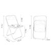 AoForce Transparent Folding Chair, Acrylic Chair, PC Plastic Living Room Seat, Modern Dining Chair, with Chrome Frame,No Need to Install (Color : Brown) view 3