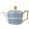 CWLWGO- Royal Ceramic Teapot, Elegant White Golden Tea Pot, Blooming & Loose Leaf Teapot - 24 Ounce,Not included Removable Stainless Steel Infuser. view 1