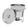 Fetcoi 11L/9.9Qt Soup Warmer Soup Chafer Station with Water Pan, 201 Stainless Steel Food Warmer Catering Supplies, Includes Fuel Holder view 3