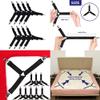 Magik 8-16 Bed Suspender Strap Triangle Gripper Mattress Sheet Clip Fastener Holder (Black 16Pack) view 2