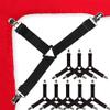 Magik 8-16 Bed Suspender Strap Triangle Gripper Mattress Sheet Clip Fastener Holder (Black 16Pack) view 4