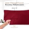 1000 TC Burgundy Standard Pillowcases Set of 4 100% Egyptian Cotton Pillow Cases with Long Staple Cotton & Sateen Weave, Silky Soft Hotel - Like Bed Pillow Covers for Comfy Sleeping, Snug Fit view 3