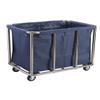 Commercial Laundry Cart with Wheels,400L/11.35 Bushel Rolling Laundry Basket Heavy Duty Industrial Linen Material Storage Handling Trucks for Hotels or Laundry Room,Blue view 1