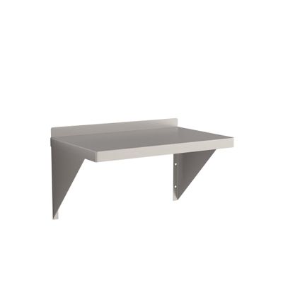 Krollen Industrial 16 Gauge Stainless Steel 15" x 24" Heavy-Duty Solid Wall Shelf