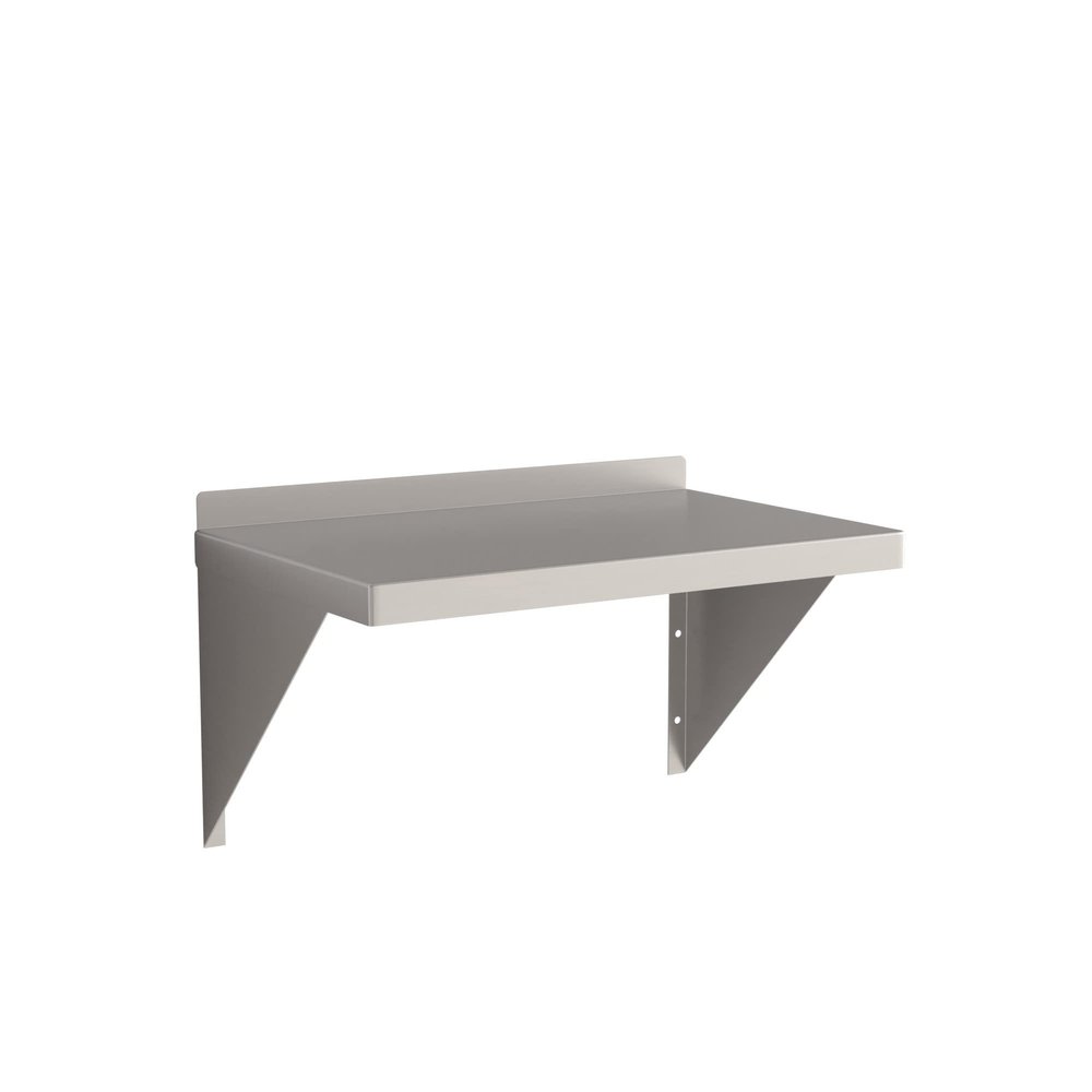 Krollen Industrial 16 Gauge Stainless Steel 15" x 24" Heavy-Duty Solid Wall Shelf