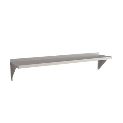 Krollen Industrial 16 Gauge Stainless Steel 12" x 60" Heavy Duty Solid Wall Shelf