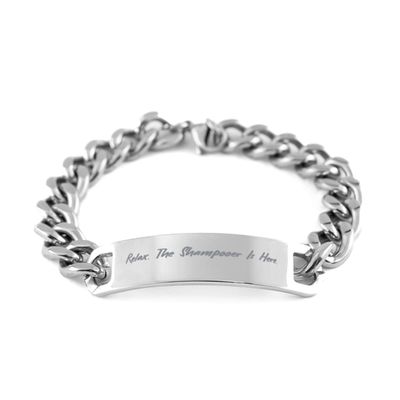 Gag Shampooer Cuban Chain Bracelet, Relax. The Shampooer is Here, Funny Gifts for Friends, Vacuum Cleaner, Broom, Mop, Duster, Cleaning Supplies, Household Cleaning