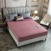 homeemoh Universal Mattress Protector 35.43"x74.8"x11.81", Elastic Fitted Quilted Mattress Topper Pad Cover Dust Proof Mattress Cover,Bean Red view 2