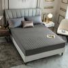 homeemoh Universal Mattress Protector 35.43"x74.8"x11.81", Elastic Fitted Quilted Mattress Topper Pad Cover Dust Proof Mattress Cover,Gray view 2