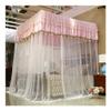 Bed Canopy Luxury Summer Bed Canopy, Thickened Densified Curtain Bed Curtain with Stainless Steel Bracket, Windproof and Dustproof (Color : A4, Size : 180x220x200cm) view 1