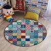 Abstract Round Carpet Playmat - Play Learn and Have Fun Safely,Crawling Mat, Educational Soft Rug, Shower/Birthday Gift, Moroccan Oriental Eastern Pattern,Rainbow Color Diameter 47.2 in view 1