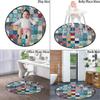 Abstract Round Carpet Playmat - Play Learn and Have Fun Safely,Crawling Mat, Educational Soft Rug, Shower/Birthday Gift, Moroccan Oriental Eastern Pattern,Rainbow Color Diameter 47.2 in view 2