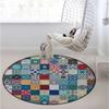 Abstract Round Carpet Playmat - Play Learn and Have Fun Safely,Crawling Mat, Educational Soft Rug, Shower/Birthday Gift, Moroccan Oriental Eastern Pattern,Rainbow Color Diameter 39.3 in view 4